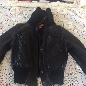 Michael Kors black leather jacket